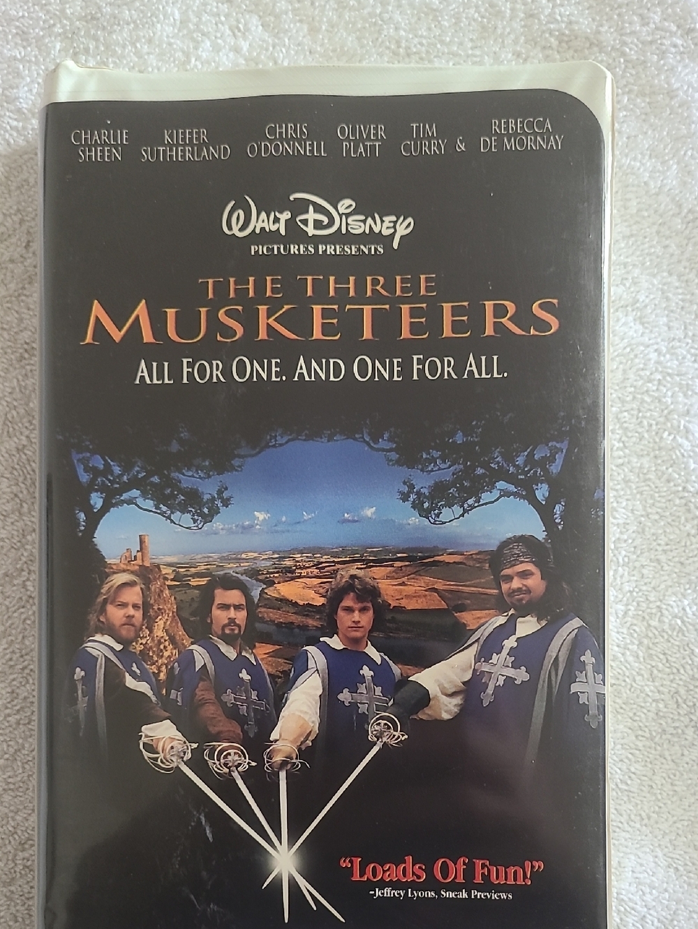 Walt Disney The Three Musketeers VHS - Blue Cover